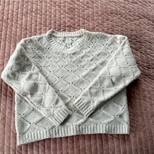 Joie cropped Diamond Knit Cream Sweater